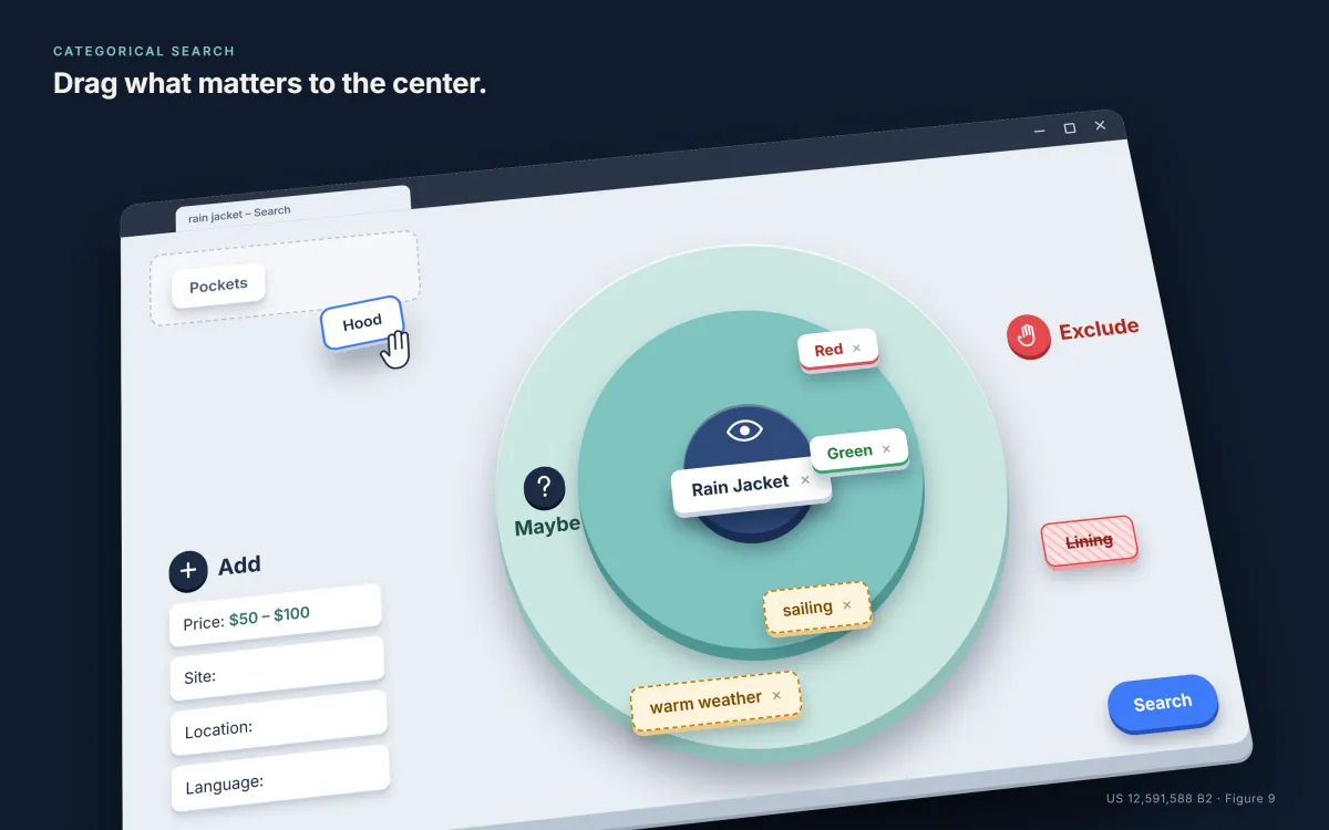 Categorical search using visual cues and heuristics
