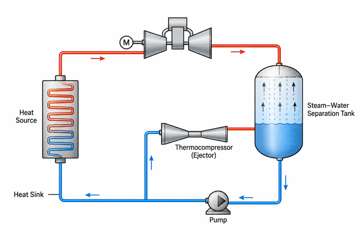 Wet-Vapor Thermocompressor Rankine System