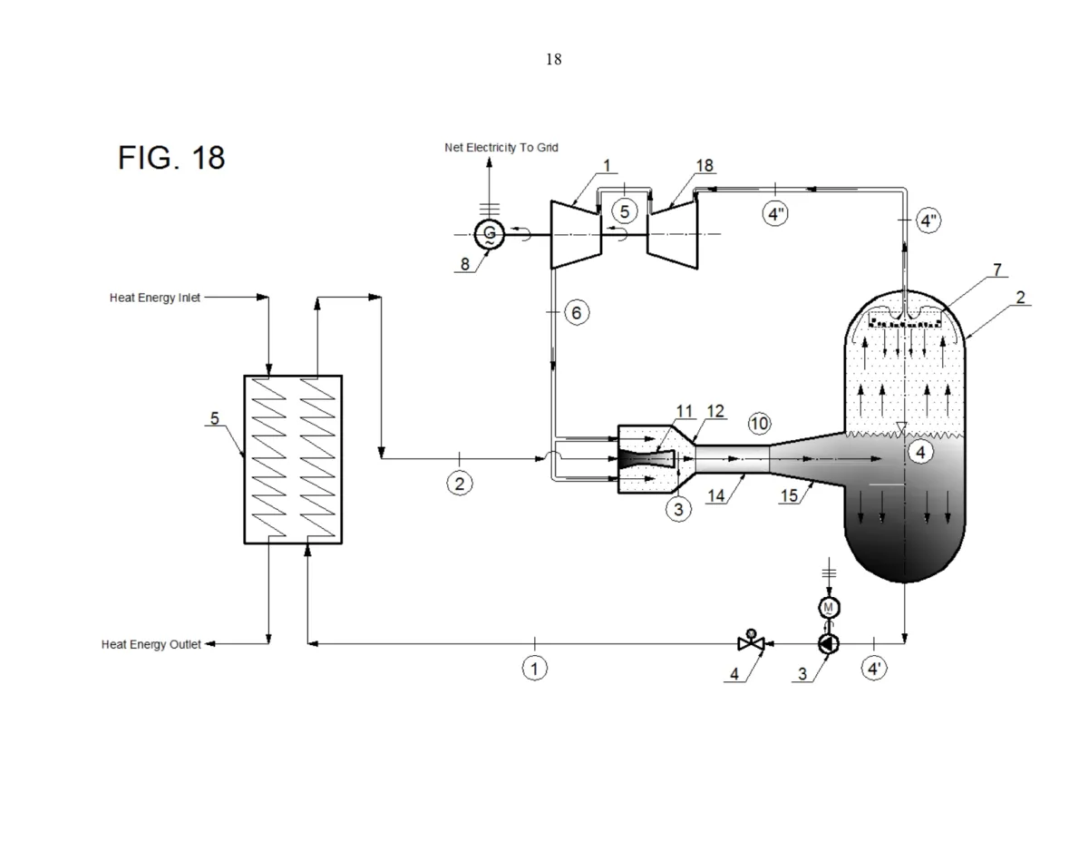 Modified Rankine Cycle Without Heat Rejection, Driven by a Wet-Vapor-Region Thermocompressor
