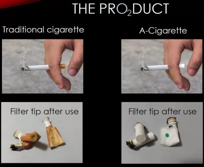 Disposable inhalation device that releases smoke which is not directly inhaled